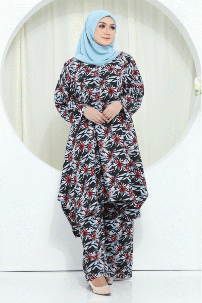 LOFAR PRINTED SET -  FLORAL BLACK